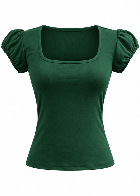 Succubus Clothing Clara 50's Top Donker Groen
