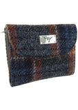 Glen Appin of Schotland Jura Harris Tweed Tartan Wallet Gray Rust