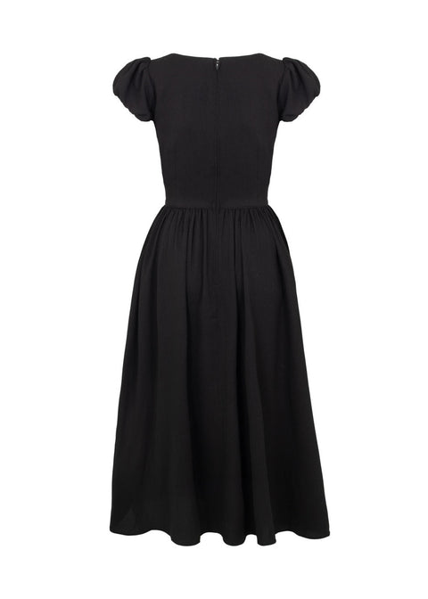 Hell Bunny Nevermore Raven Midi Jurk Zwart - 2