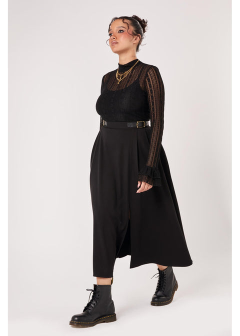 Hell Bunny Maude Midi Rok Zwart - 6