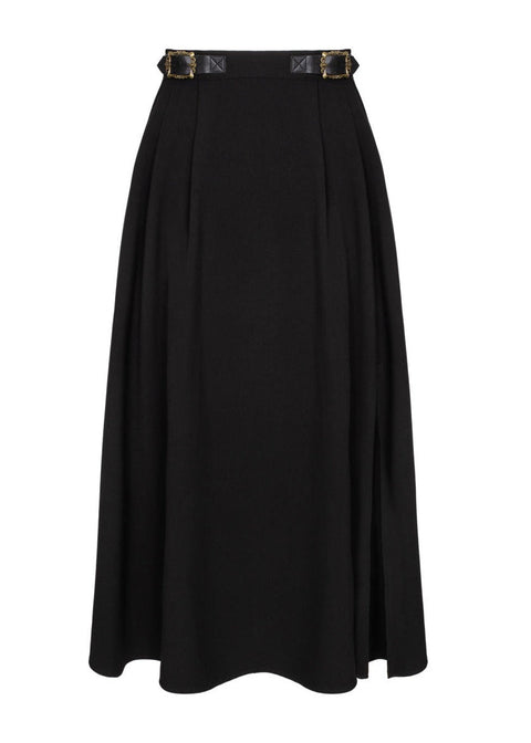 Hell Bunny Maude Midi Rok Zwart - 1
