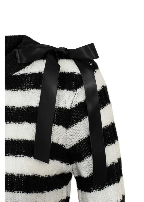 Hell Bunny Seattle Stripes Trui Zwart Wit - 3