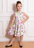 Hearts & Roses Kids Andrea Floral Swing Dress Green