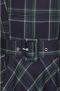 Hearts & Roses Cece Tartan Swing Jurk Navy - foto 7