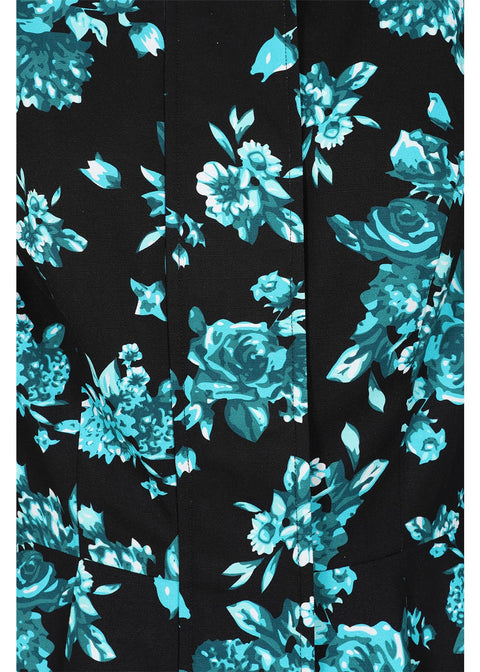 Hearts & Roses Keira Floral 50's Swing Jas Zwart – foto 7
