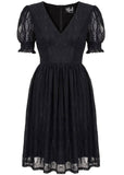 Hell Bunny Mortem Lace 70's Mini Dress Black