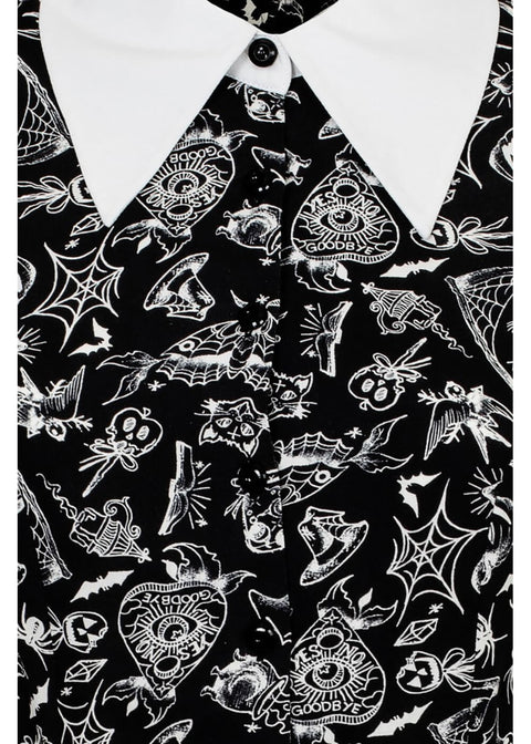 Hell Bunny Mischief Halloween 60's Mini Dress Black - www.succubus.com Hell Bunny Mischief Halloween 60's Mini Dress Black - www.succubus.com