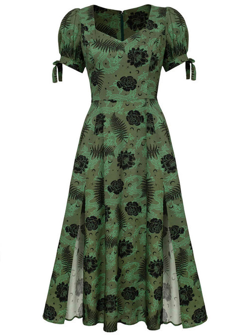 Hell Bunny Georgia 50's Midi Dress Green - www.succubus.com Hell Bunny Georgia 50's Midi Dress Green - www.succubus.com