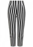 Hell Bunny Otho Beetle 60's Trousers Black White