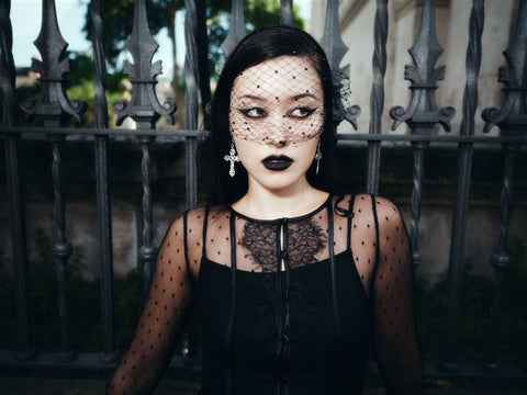 Hell Bunny Dark Knight Midi Jurk Zwart - campagnefoto 9689