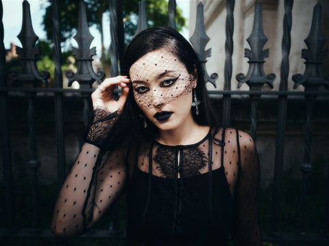 Hell Bunny Dark Knight Midi Jurk Zwart - campagnefoto 9694