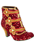 Irregular Choice Christmas Mouse King Boots Red