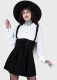 Killstar Rotten Relics Suspender Mini Skirt Black