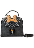 Loungefly Disney Minnie Mouse Spider Glow-in-the-Dark Crossbody Bag Black
