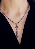 Love Vintage Lapis Natural Stone Necklace Purple