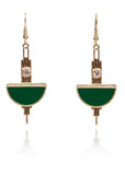 Love Vintage Art Deco Earrings Emerald