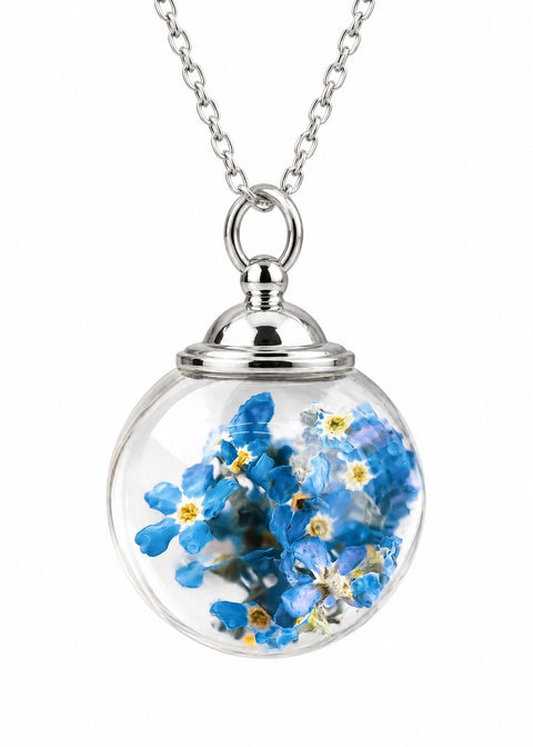 MadamLili Forget-Me-Not Ketting Zilver - ghost image