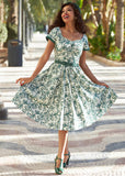 Miss Candyfloss Kalei Gia 40's Swing Dress Emerald