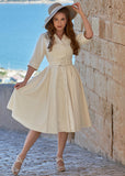 Miss Candyfloss Azelia May Linnen Overcoat 50's Swing Dress