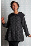 Miss Candyfloss Ivania Lou Lace 50's A-Line Evening Coat Black