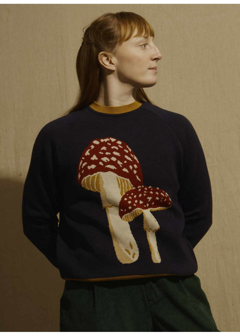 Palava Fred Mushrooms Sweater Navy