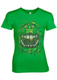 Retro Movies Ghostbusters Slimer Girly T-Shirt Green