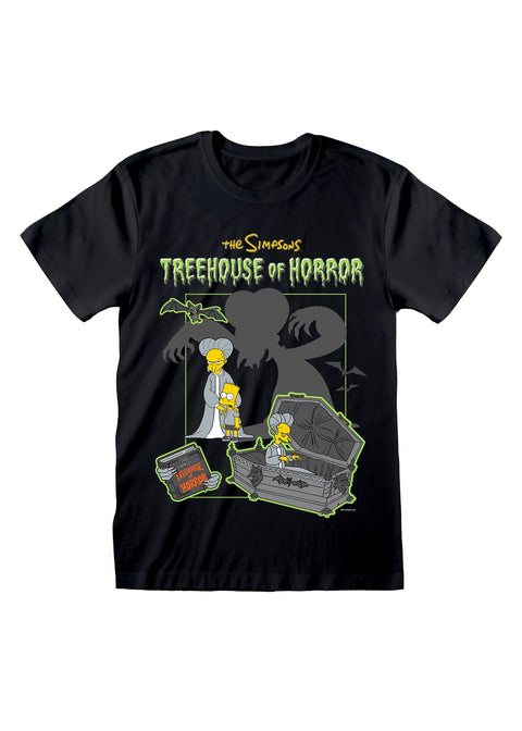 Retro Movies The Simpsons Treehouse Of Horror zwart unisex T-shirt, voorzijde