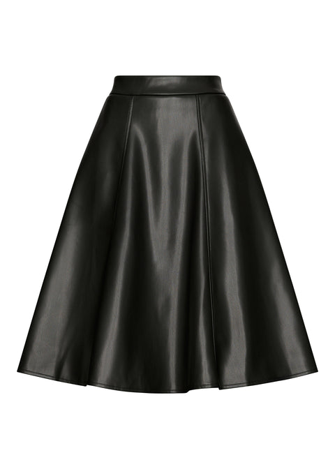 Falda de PU Jett negra de Succubus Clothing