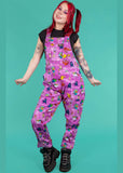 Run & Fly Happiness Enchanters Word Spells 70's Dungarees Pink