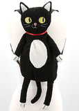 Succubus Bags Furry Black Cat Backpack Black