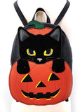 Succubus Bags Pumpkin Cat Backpack Black