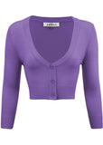 Succubus Clothing Retro Short 50's Cardigan Blueberry Purple