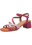 Tamaris Comfort Gina Leather 70's Sandals Pumps Fuchsia