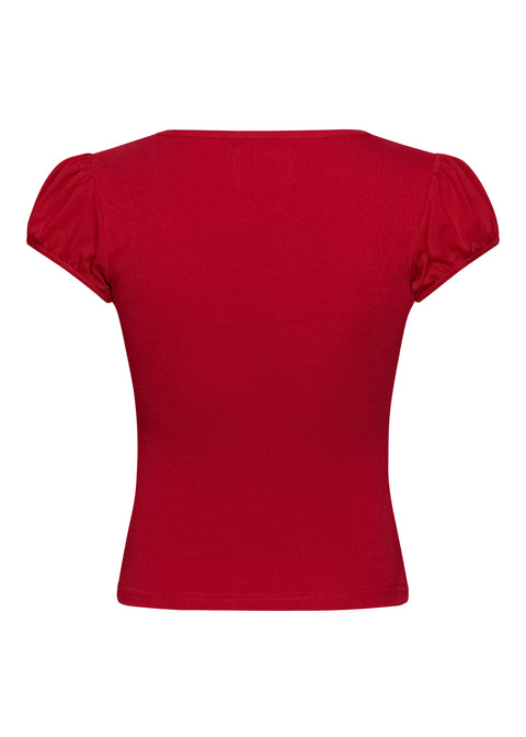 Succubus Clothing Clara 50s Top Dark Red