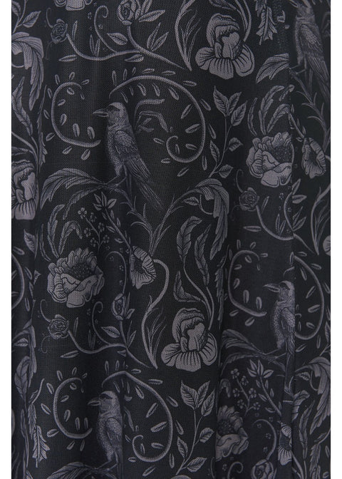 Jawbreaker Dark Witch Floral Mesh Crop Top Zwart - foto 6