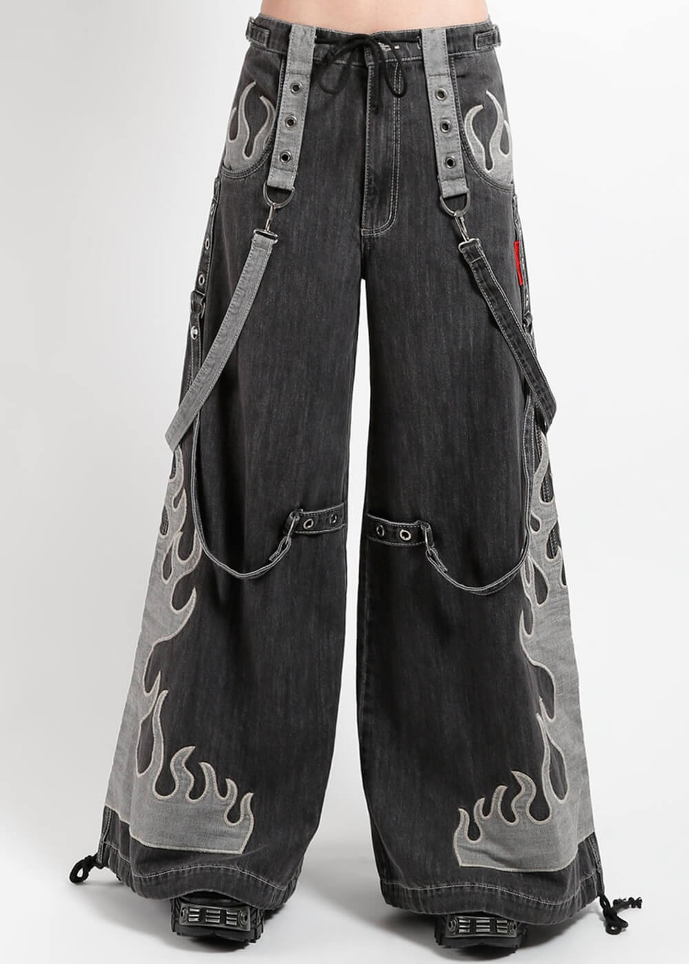 TRIPP NYC 2WAY ボンテージデニムパンツ　ブラック TRIPP NYC 2WAY ボンテージ ブラック デニムパンツ ユニセックス TRIPP