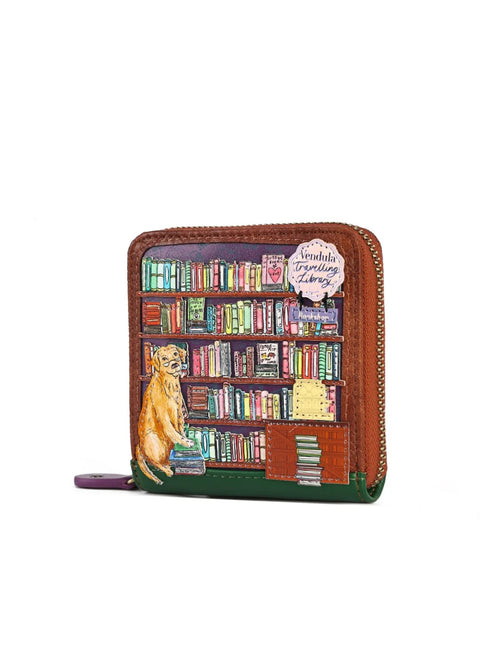 Vendula London Travelling Library Bookshop Square Portemonnee Multicolour – officiële Vendula productfoto