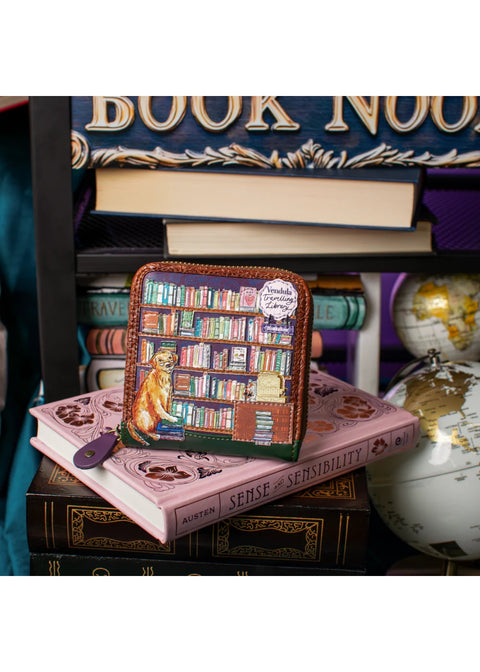 Vendula London Travelling Library Bookshop Square Portemonnee Multicolour – officiële Vendula productfoto
