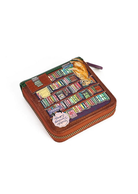 Vendula London Travelling Library Bookshop Square Portemonnee Multicolour – officiële Vendula productfoto