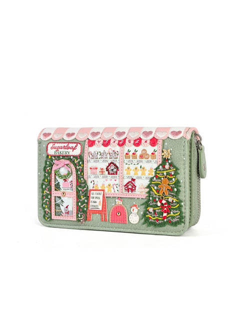 Vendula London Sugarloaf Bakery Medium Ziparound Portemonnee Groen – foto 4