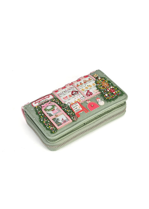 Vendula London Sugarloaf Bakery Medium Ziparound Portemonnee Groen – foto 13
