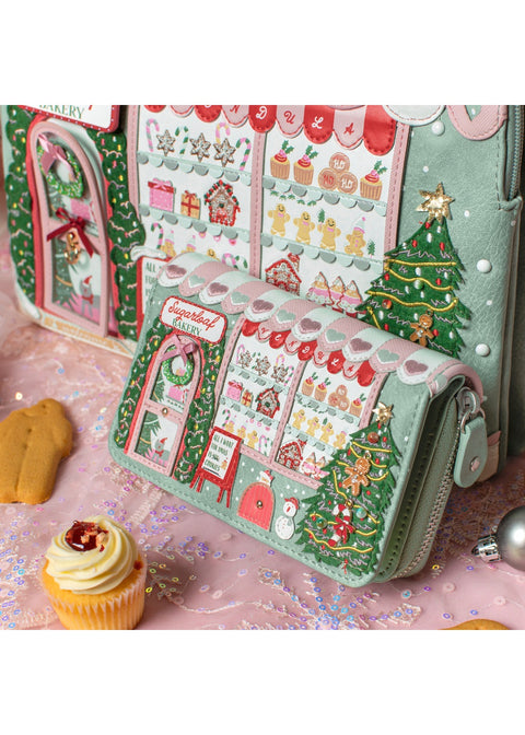 Vendula London Sugarloaf Bakery Medium Ziparound Portemonnee Groen – foto 14