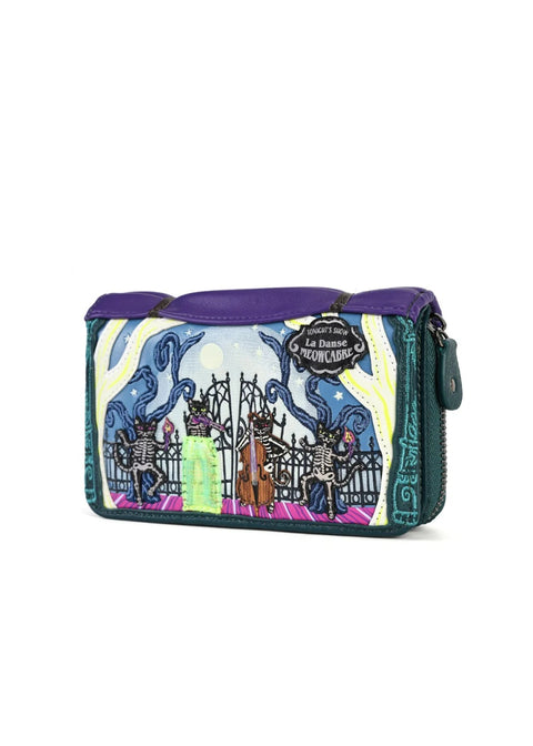Vendula London Haunted Theatre Medium Ziparound Portemonnee Groen – officiële Vendula productfoto
