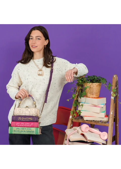 Vendula London Travelling Library Bookshop Turn The Page Handtas Multicolour – officiële Vendula productfoto