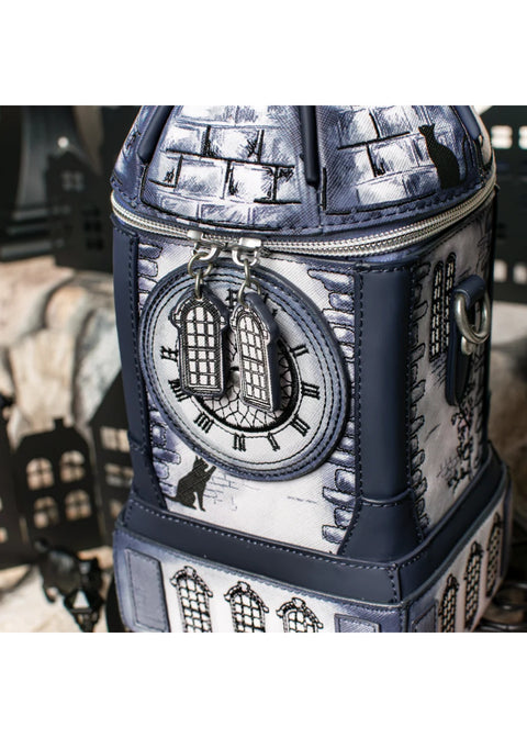 Vendula London Cats In The City Clock Tower Schoudertas Blauw – officiële Vendula productfoto