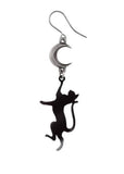 Alchemy Feline Moondream Cat Moon Earring