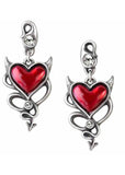 Alchemy Devil Heart Stud Earrings