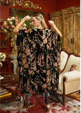 Aratta Holiday Garden Burn-Out Velvet Kimono Black