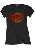 Band Shirts David Bowie Diamond Dogs Girlie T-Shirt Black
