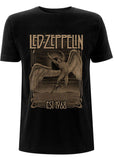 Band Shirts Led Zeppelin Faded Falling T-Shirt Black